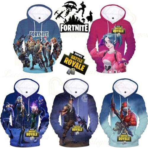 Men and Women NEW Fortnite Kids Hero Tops 2021 Boys Girls Crow Shoot Game 3D Print Hoodie Sweatshirt Harajuku Clothing