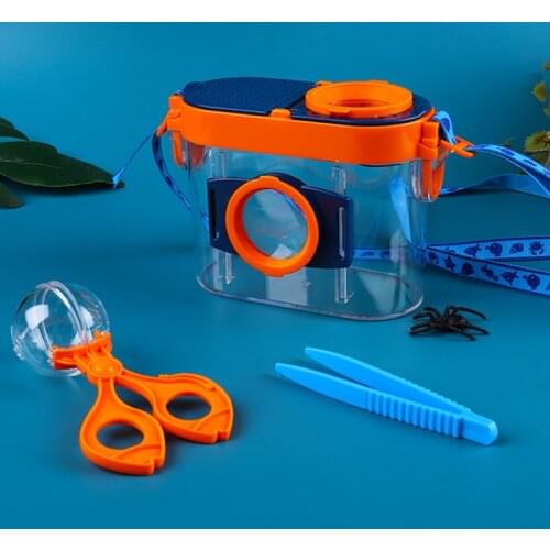 Kids Magnifying Insect Viewer Box Container Bug Catcher Science Outdoor Explorer Animal Educational Toys Set For Children Boys