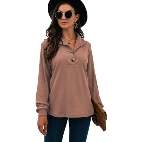 Screw Thread Splicing Knitted Women Pullover Sweater 2021 Autumn Winter Casual Solid Button V-Neck Long Sleeve Loose Jumper