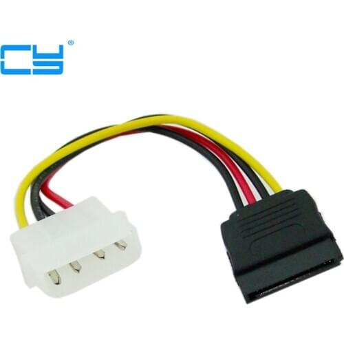 5pcies/lote Disco Rigido IDE para Serial ATA SATA II de 15 Pinos conector do Cabo de alimentacao 10 cm