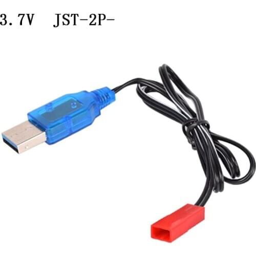 1Pc 3.7V Battery Charging Units USB Battery Charger For JST-2P reverse Female Plug Cable