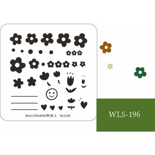 1pc Square Nail Stamping Template Flower Leaves Grass Strawberry Manicure Nail Art Image Plate Nail Art Print Stencil