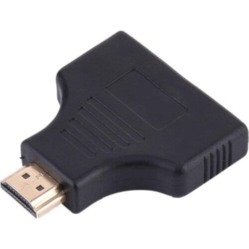 Colorful 1080P HDMI Ports Male to 2 Female 1 In 2 Out Splitter Adapter Converter For TV
