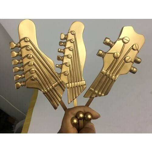 3pcs/set Wall-mounted Multi-purpose Retro Style Guitar Heads Hooks Resin-made Clothes Hat Hangers Bag Holder Home Decor Tools