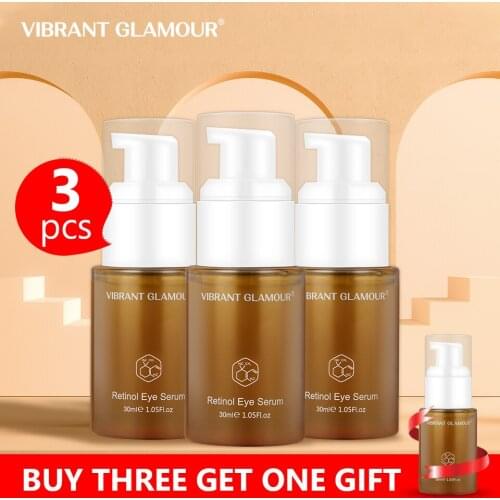 VIBRANT GLAMOUR Retinol Eye Serum Anti-wrinkle Anti-aging Tighten Skin Repair Dark Circles Fade Fine Lines Eye Care 4 Pieces