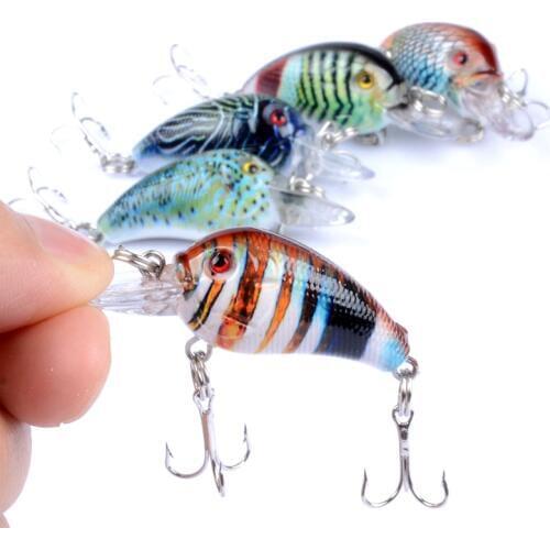 5pcs/lot Mini Japan 4.5cm 4.2g Multi Swim Bass Fishing Lures Artificial Hard Crank Bait topwater Wobbler Fishing Crankbait lure
