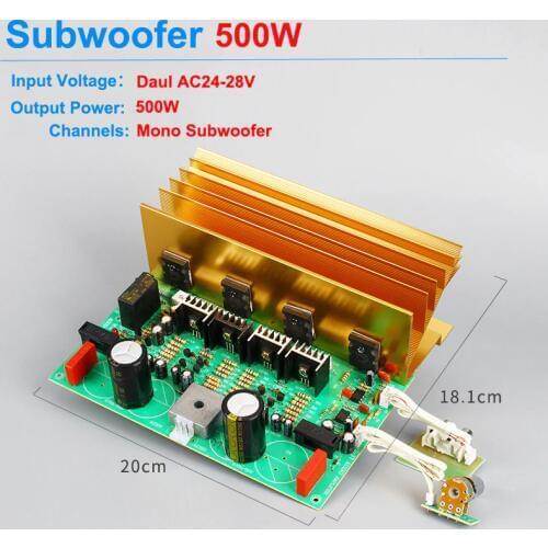 500W High Power Subwoofer Amplifier 4558 Bass Mono Sound Amplifier Subwoofer board