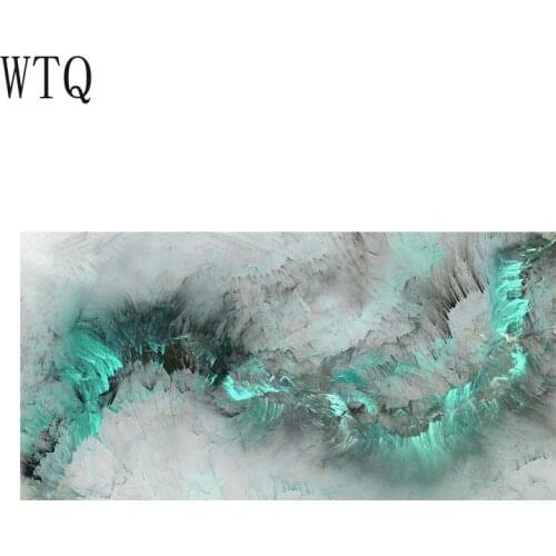 Abstract Green and Black Clouds Oil Painting on Canvas Posters and Prints Cuadros Wall Art Picture for Living Room Home Decor