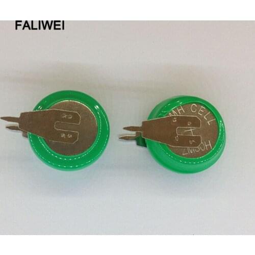 2pcs/lot Original Brand New 1.2V 80mAh Ni-MH Rechargeable Button Cell Battery Ni MH Batteries With Pins