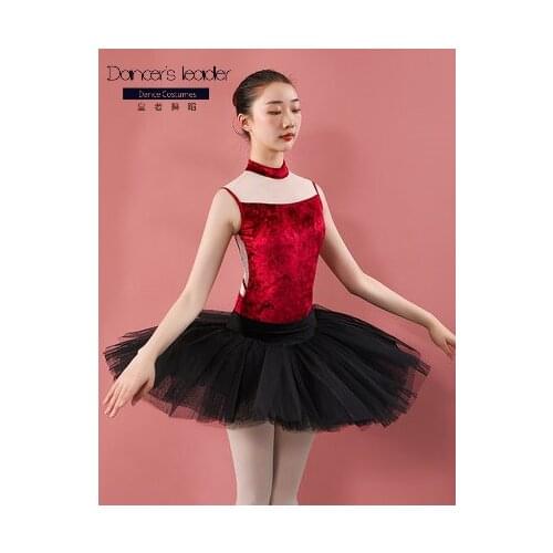 Ballet Leotard for Women High Neck Velvet Gymnastics Tights Adult Aerial Yoga Practice Clothes Sexy Swimwear