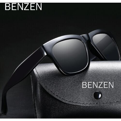 BENZEN New Oversized Sunglasses Men And Women Polarized Mirror Lens Goggles UV Protection Vintage Male Glasses 9551