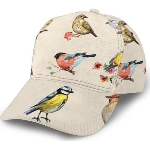 CINESSD Vintage Birds Watercolor Outdoor Sport Caps Baseball Hat Men Women Visor Cap Baseball Cap Street Hip Hop Caps