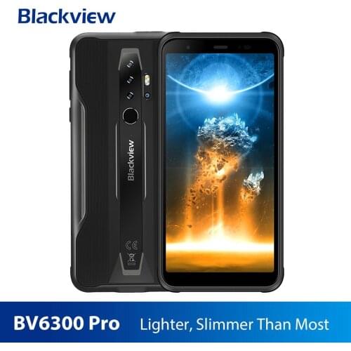 Blackview BV6300 Pro 6GB+128GB IP68 Waterproof Rugged phone Quad Cameras Android 10.0 NFC Mobile Phone 4380mAh Smartphone