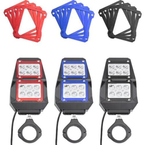 All UTV 1.75-2 Inch Roll Bar Cage Offroad Side Rear View Mirrors With Clear Lens LED Spot Light For Polaris RZR XP 1000 RZR 900