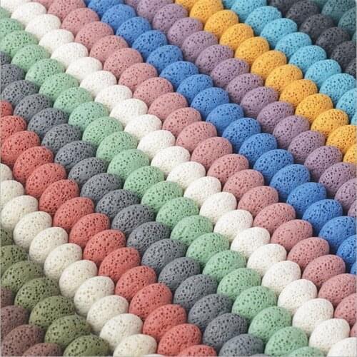 Natural Stone Loose Beads Volcanic Rock abacus Beads Colorful for Jewelry Making Necklace Accessories Gifts for Women 5x8-6x10mm