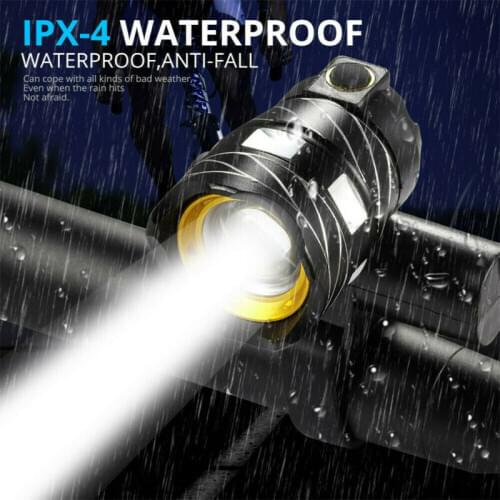 Bicycle Headlight,Waterproof USB Rechargeable 15000LM XM-L T6 LED MTB Bike Front Light Super Bright Flashlight with 3 Modes