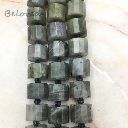 Faceted Genuine Rondelle Flash Labradorite Nugget Beads, Raw Quartz Spectrolite Gems Beads For Jewelry Making, BG18276