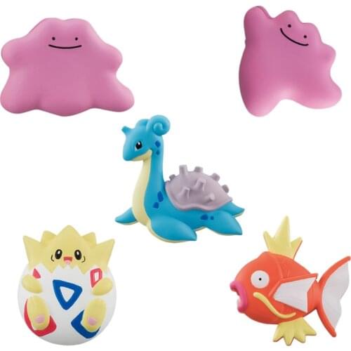 Pokemon Gashapon Toys Pikachu Ditto Lapras Clip Cute Action Figure Ornaments