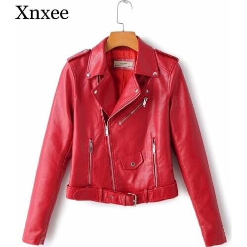 2020 Windproof short Winter Autumn Motorcycle leather jackets yellow leather jacket women leather coat slim PU jacket Leather