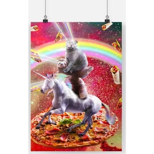 Space Cat Sloth Unicorn Poster Canvas Painting Wall Art Decor Living Room Bedroom Study Home Decoration Prints