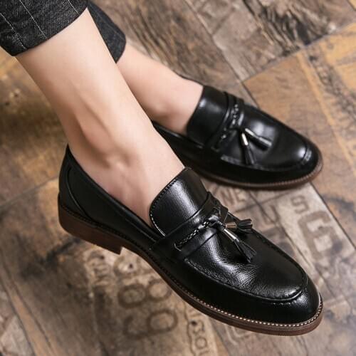 Big Size Leather Shoes Men Italian Genuine Leather Formal Shoes Handmade Retro Derby Business Office Dress Shoes Wedding Shoes