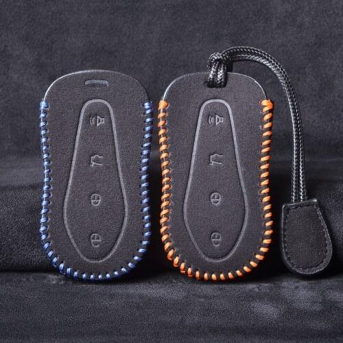Leather key case for car for Geely Key Shell, Xingyue Smart Car Key Case, Boyue PRO Car Key Case auto car styling keychain