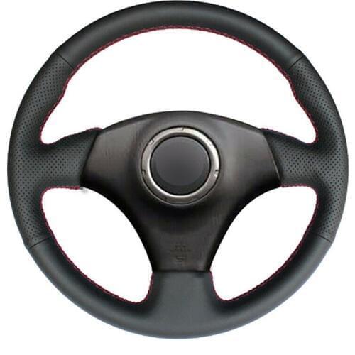 Top Leather Steering Wheel Hand-stitch on Wrap Cover For Toyota RAV4 2003-2005 Celica 2003 Lexus IS200 300 1999-2005