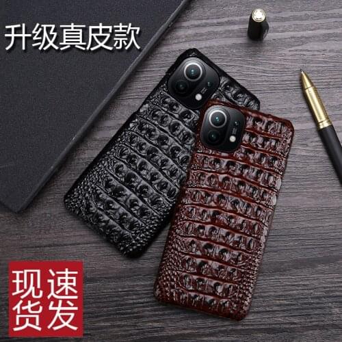 For Xiaomi 11 mobile phone case Xiaomi 10t leather half-covered crocodile pattern skull mobile phone case Xiaomi 10t lite simple