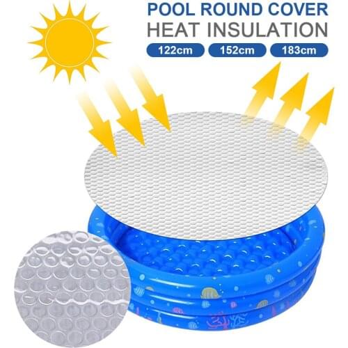 Round Pool Cover Solar Tarpaulin Swimming Pool Protection Cover Heat Insulation Film for Indoor Outdoor Pool Accessories