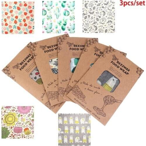 Waste Reusable Storage Wrap Sustainable Organic Sandwich & Cheese Food Wrapping Paper BPA & Plastic Free Beeswax Food Wrap