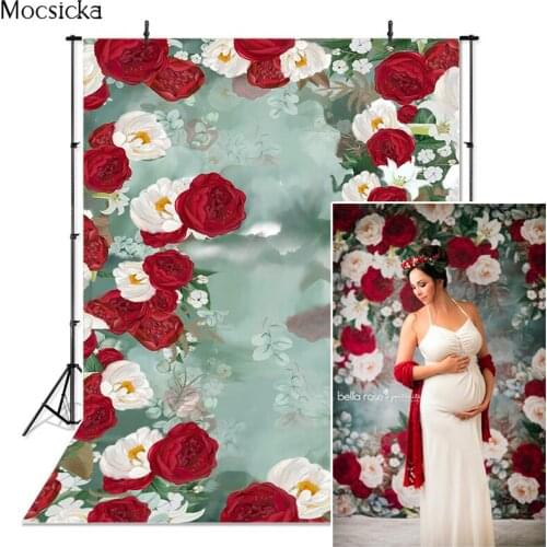 Mocsicka Rose Flowers Photography Background Ink Painting Backdrop Child Pregnant Woman Portrait Photo Decoration Props Studio