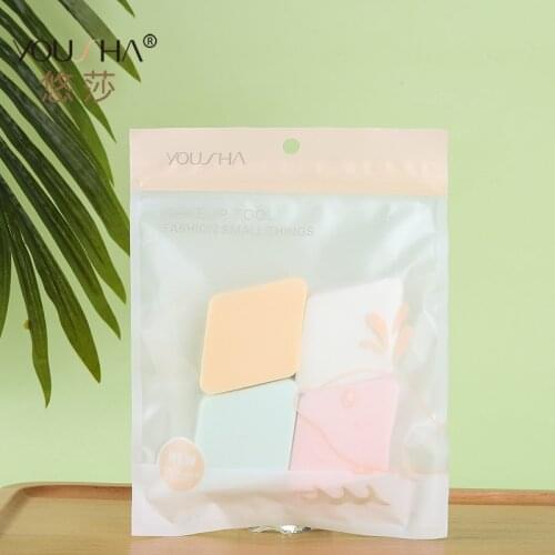 4-Pack Rhombus Puff Q Bomb Skin Makeup Flutter Dolphin Version Beauty Tool YF028