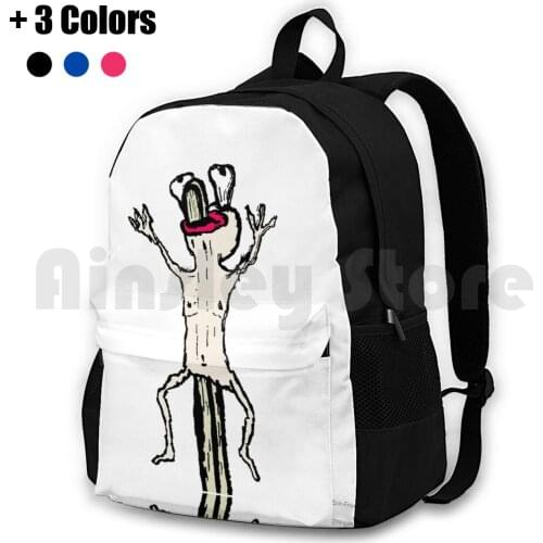 Popsicle Steve Outdoor Hiking Backpack Waterproof Camping Travel Weird Gross Vile Cool Line Sketch Character Funny