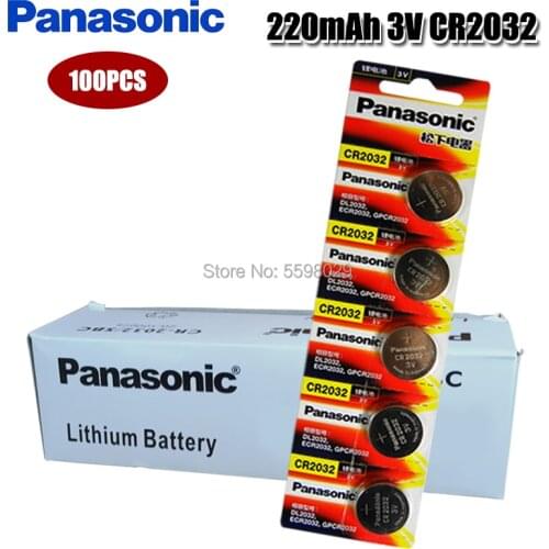 PANASONIC 100Pcs 2020 New 3V CR2032 Pilas Button Coin Batteries CR 2032 Cells For Computer Motherboard Men Women Watches Clock