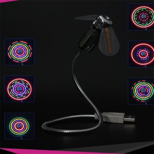Hand Mini USB Fan Portable Gadgets Flexible Gooseneck LED Clock Cool For Laptop PC Notebook Real Time Display Durable Adjustable