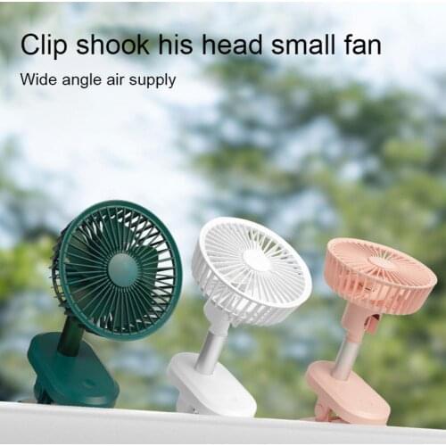 3000mAh USB Fan with Clip Fragrance Therapy Portable Desk Removable Fan Cover Small Electric Fan Shaking Fan Home Supplies 2021