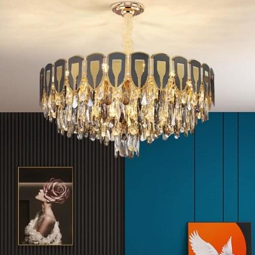 Deluxe crystal chandelier living room bedroom new creative villa home dining room crystal lamp