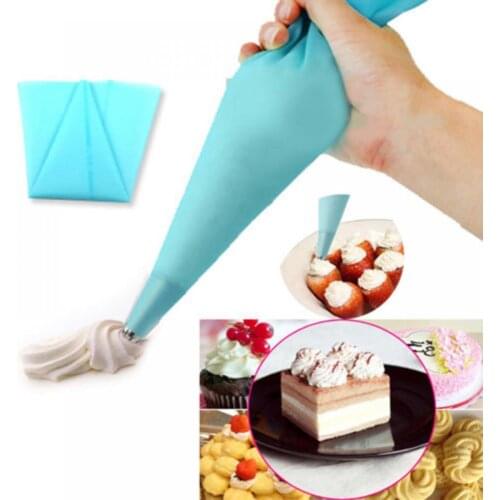 3 Sizes Silicone Icing Piping Cream Pastry Bag Reusable DIY Confectionery Bag Cake Decorating Baking Tools Kitchen Accessories