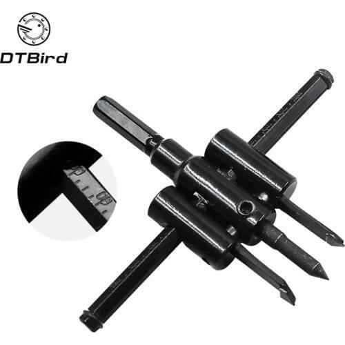 Alloy 120mm/200mm Drills Adjust Wood Circle Hole Saw Cutter Tool Kit Set Cordless Drill Bit For Woodworking DT6