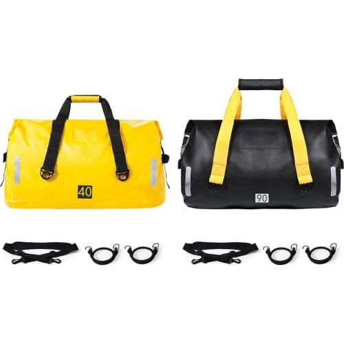 40/80L Motorcycle Storage Bag Waterproof Tail Bag Travel Outdoor Dry Luggage Roll Pack Bag Motorbike Luggage Backpack Seat Bags