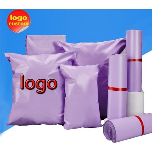 Light Purple Poly Mailer Express Bag Envelope Plastic Shipping Self Adhesive Delivery Packing Gift Post Courier Bag Custom Logo