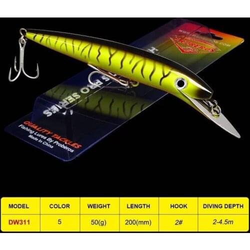 1PC 20cm/47g Tremendous Minnow Hard Baits Fishing Lures Balancer Carp Crank Fishing Tackle Retail Box Fishing Bait