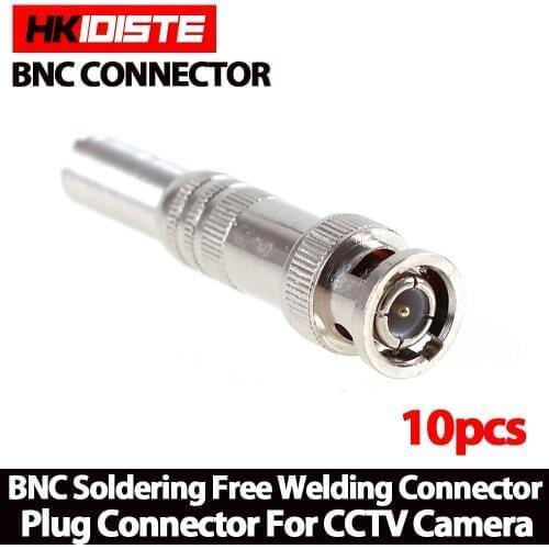 10Pcs CCTV RG-59 Male BNC Connector To Coaxial Cable BNC Connector For AHD CVI TVI Camera