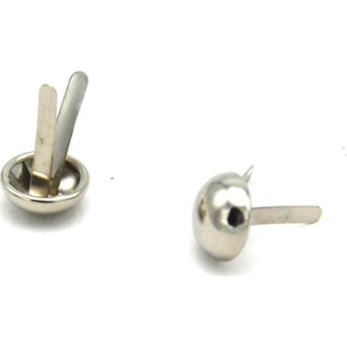 1000pcs 10mm NICKEL Metal Purse Feet, Round Eyelet