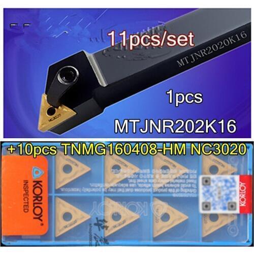 11pcs/set MTJNR2020K16 20mm 1pcs+TNMG160408 -HM NC3020 10pcs Processing steel Free shipping
