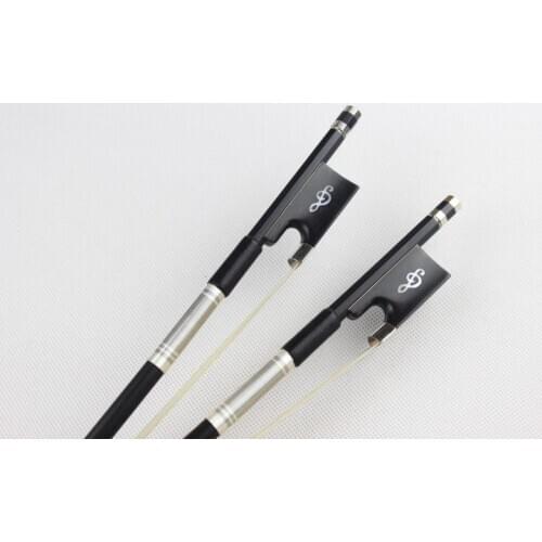 2pcs New Professional black Carbon fiber violin bows 4/4 Ebony Frog