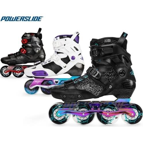2020 Original Powerslide EVO Hardcore Urban Carbon Fiber Inline Skates Street Adult Roller Skating Shoes Free Skating Patines