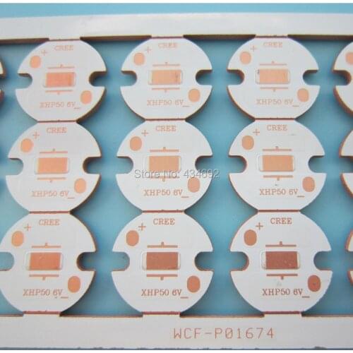 24PCS Cree XHP50 XHP50.2 XHP-50 6V 12V 16MM Copper PCB Board Led Heatsink Thermal Separation Led Lamp Lase For 5050 Led Beads