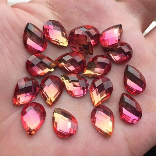 30PCS Crystals Flatback Acrylic Rhinestones Clear AB Crystal Stones Non Hotfix Strass for DIY -E551