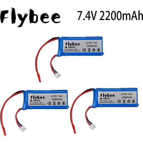 7.4V 2200mAh Lipo Battery Helicopter Battery for Syma X8C X8W X8G 12428 12423 RC Quadcopter Cars Tanks Drones Parts 1-10pcs